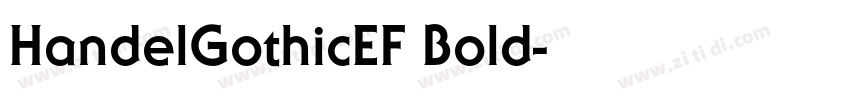 HandelGothicEF Bold字体转换
